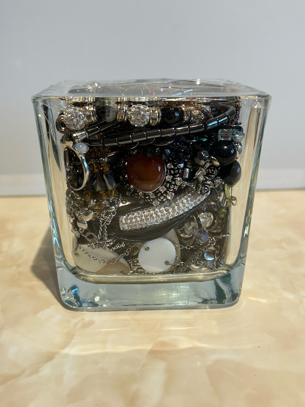 Mystery Jewelry Jar Black Tones